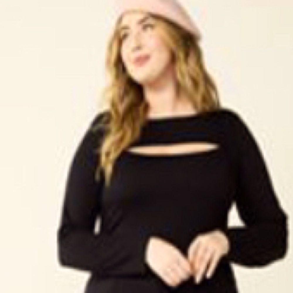 Nine West Women’s Plus Size  Black Cutout Top Size 3XL